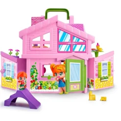 Pinypon Munecas Y Peluches* La Casa Rosa Maletin
