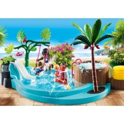 Playmobil Muñecos Articulados*Piscina Infantil Con Banera Hidromasaje Family Fun