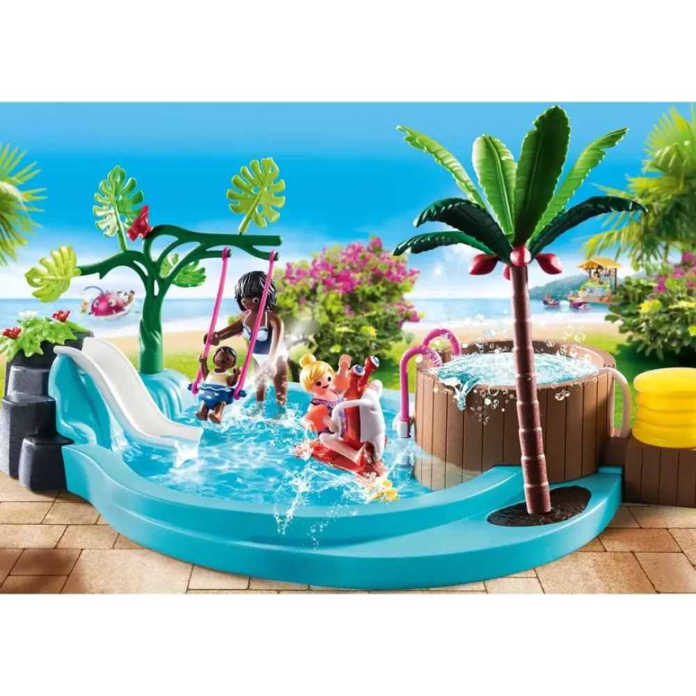 Playmobil Muñecos Articulados*Piscina Infantil Con Banera Hidromasaje Family Fun