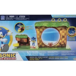 Sonic Muñecos Articulados*Playset Green Hill Zone Con Figura