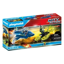Playmobil Muñecos Articulados*Policia Avion: Persecucion Dron City Action