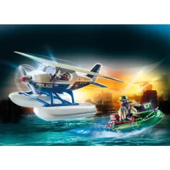 Playmobil Muñecos Articulados*Policia Hidroavion: Persecucion De Contrabandista City Action