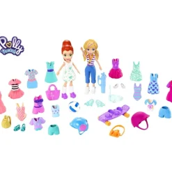 Polly Pocket Munecas Y Peluches* Pack De Moda Grande Surtido 2 Munecas Con Ropa Y Accesorios