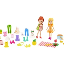 Polly Pocket Munecas Y Peluches* Pack De Moda Grande Surtido 2 Munecas Con Ropa Y Accesorios