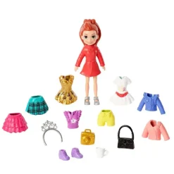 Polly Pocket Munecas Y Peluches* Pack De Vacaciones Surtido Muneca Con Ropa De Viaje Y Accesorios
