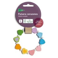 El Corte Inglés Disfraces Y Complementos*Pulsera De Corazones De Madera Sostenible El Corte Ingles
