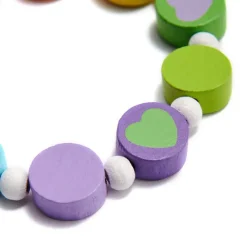 El Corte Inglés Disfraces Y Complementos*Pulsera De Corazones De Madera Sostenible El Corte Ingles