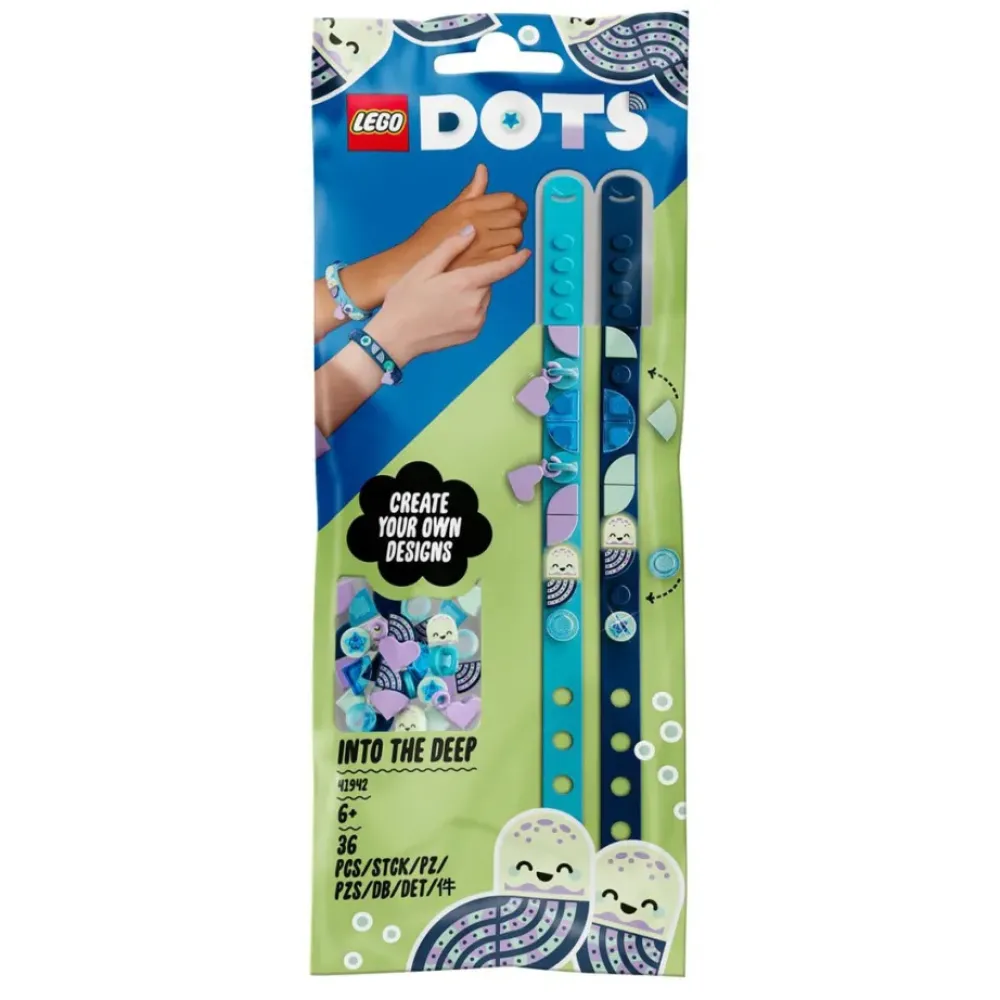 LEGO Puzzles Y Construcciones*Pulseras Con Amuletos Mar Profundo Set Que Brilla En La Oscuridad Dots