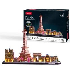 CubicFun Puzzles Y Construcciones*Puzzle 3D Con Los Monumentos Mas Emblematicos De Paris E Iluminacion Led En Su Interior El Corte Ingles