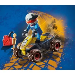 Playmobil Muñecos Articulados*Quad De Offroad Con Motor De Friccion City Action