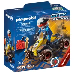 Playmobil Muñecos Articulados*Quad De Offroad Con Motor De Friccion City Action