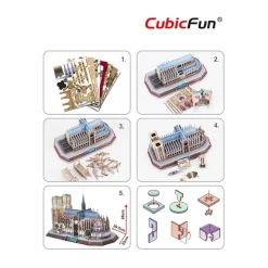 CubicFun Puzzles Y Construcciones*Rompecabezas 3D Notre Dame De Paris Con Luz Led