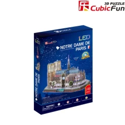 CubicFun Puzzles Y Construcciones*Rompecabezas 3D Notre Dame De Paris Con Luz Led