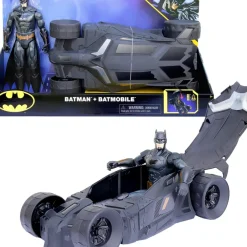 Spin Master Muñecos Articulados*Set De Batman Y Batimovil, Figura De Accion De Batman De 30 Cm Superheroe Dc Comics
