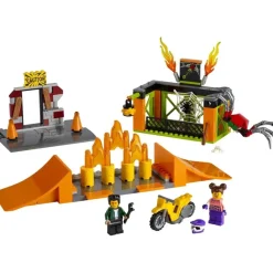 LEGO Puzzles Y Construcciones*Set De Construccion Parque Acrobatico Con Moto De Juguete City Stuntz