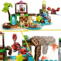 LEGO Puzzles Y Construcciones*Set De Construccion Sonic: Isla De Rescate De Animales De Amy Gaming Sonic The Hedgehog