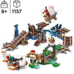 LEGO Puzzles Y Construcciones*Set De Construccion Vagoneta Minera De Diddy Kong Set De Expansion: Donkey Kong Super Mario