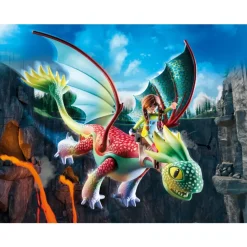 Playmobil Muñecos Articulados*Set Dragons Nine Realms: Feathers & Alex Dreamworks Dragons