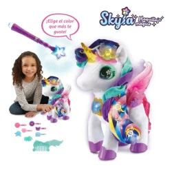 VTech Munecas Y Peluches*Skyla Maquillaje Magico, Unicornio De Peluche Mascota Interactiva