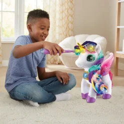 VTech Munecas Y Peluches*Skyla Maquillaje Magico, Unicornio De Peluche Mascota Interactiva