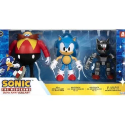 Sonic Muñecos Articulados* - Pack 30º Aniversario Con 3 Figuras De 10 Cm