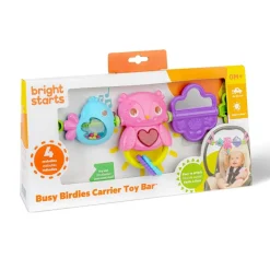 Bright Starts Preescolar*Soporte De Juguetes Portatil Busy Birdies Carrier Toy Bar Take-Along Toy Bright Stars