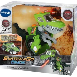 VTech Muñecos Articulados*Switch&Go Dinos, Barro El T-Rex 4X4, Dinosaurios Que Se Transforman En Vehiculos