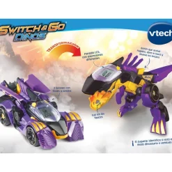 VTech Muñecos Articulados*Switch&Go Dinos, Rayo El Espinosaurio Bolido De Carreras, Dinosaurios Que Se Transforman En Vehiculos