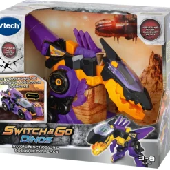 VTech Muñecos Articulados*Switch&Go Dinos, Rayo El Espinosaurio Bolido De Carreras, Dinosaurios Que Se Transforman En Vehiculos