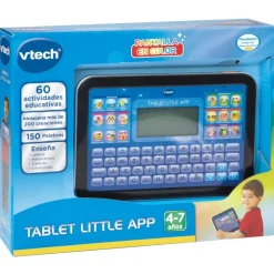 VTech Electrónicos*Tablet Little App Azul Tableta Educativa Infantil Para Aprender En Casa Con Contenido Especial Para Ninos