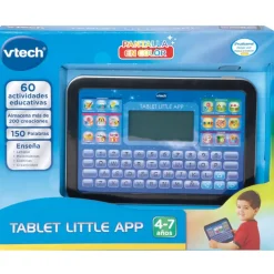 VTech Electrónicos*Tablet Little App Azul Tableta Educativa Infantil Para Aprender En Casa Con Contenido Especial Para Ninos