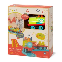 B.TOYS Preescolar*Tren Electrico Musical Con Luces Y Sonidos "The Critter Express"