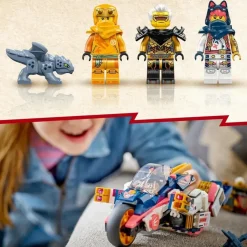 LEGO Puzzles Y Construcciones*Vehiculo De Juguete Moto De Carreras Transformable En Meca De Sora Dragons Rising Ninjago