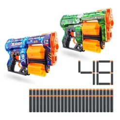 X-Shot Juguetes Al Aire Libre*- Skins Super Pack Dos Lanzadoras Dread Con 48 Dardos