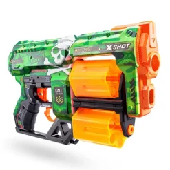 X-Shot Juguetes Al Aire Libre* Skins-Dread Doble Tambor Y 12 Dardos 3 Disenos Surtidos