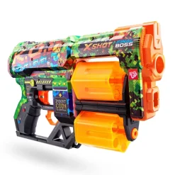 X-Shot Juguetes Al Aire Libre* Skins-Dread Doble Tambor Y 12 Dardos 3 Disenos Surtidos