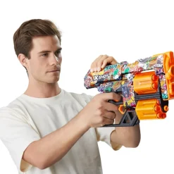 X-Shot Juguetes Al Aire Libre* Skins-Dread Doble Tambor Y 12 Dardos 3 Disenos Surtidos