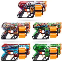 X-Shot Juguetes Al Aire Libre* Skins-Dread Doble Tambor Y 12 Dardos 3 Disenos Surtidos