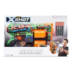X-Shot Juguetes Al Aire Libre* Skins-Dread Doble Tambor Y 12 Dardos 3 Disenos Surtidos