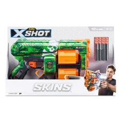 X-Shot Juguetes Al Aire Libre* Skins-Dread Doble Tambor Y 12 Dardos 3 Disenos Surtidos