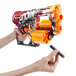 X-Shot Juguetes Al Aire Libre* Skins-Dread Doble Tambor Y 12 Dardos 3 Disenos Surtidos